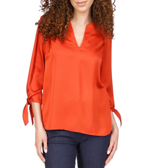 tie michael kors|Michael Kors tie neck blouse.